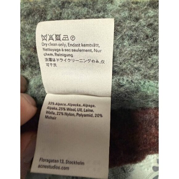 ACNE STUDIOS VALLY CHECK SCARF MULTICOLOR - Picture 6 of 7